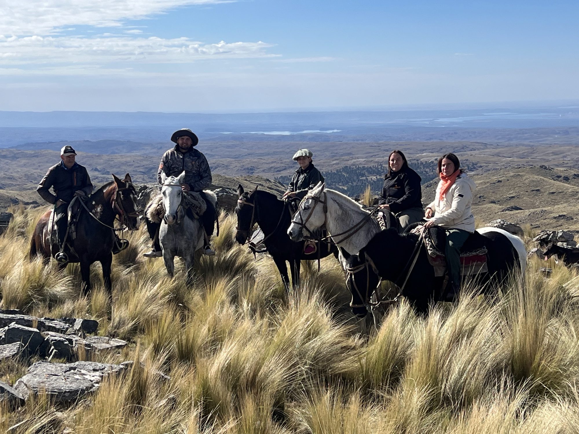 Riders on the summit of Cerro Chivato