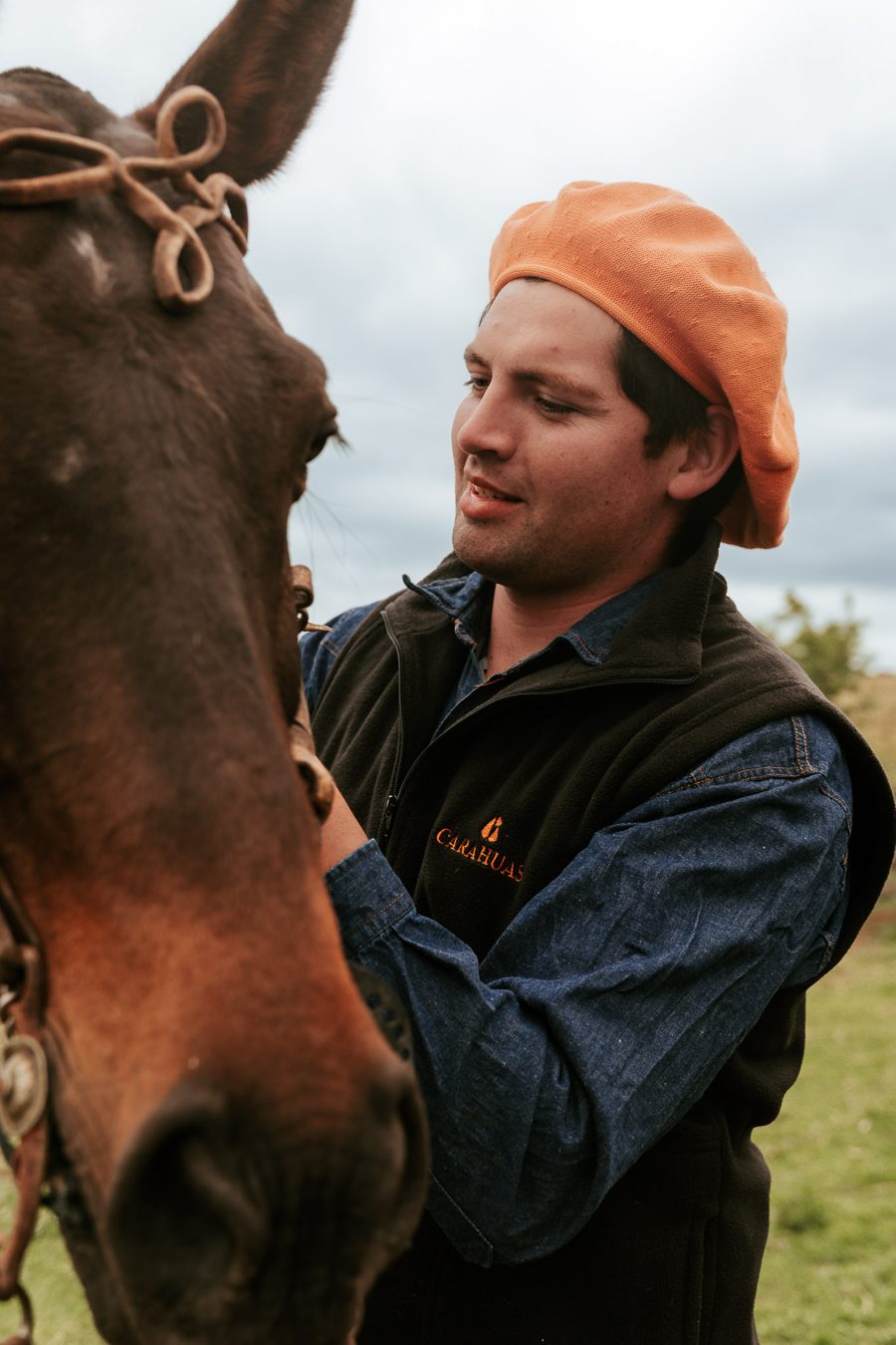 Maxi with one of the horses
